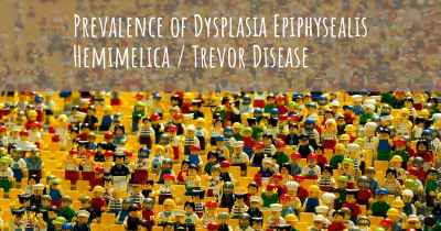 Prevalence of Dysplasia Epiphysealis Hemimelica / Trevor Disease