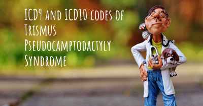 ICD9 and ICD10 codes of Trismus Pseudocamptodactyly Syndrome