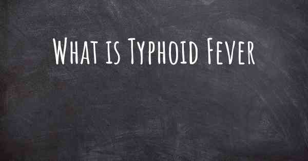 What is Typhoid Fever