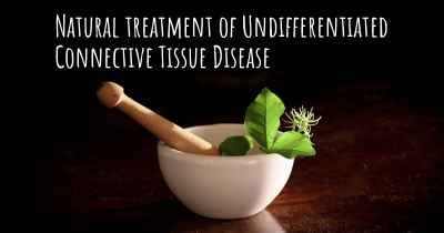 Natural treatment of Undifferentiated Connective Tissue Disease