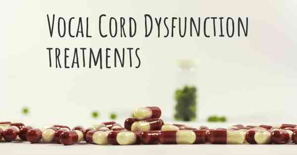 Vocal Cord Dysfunction treatments