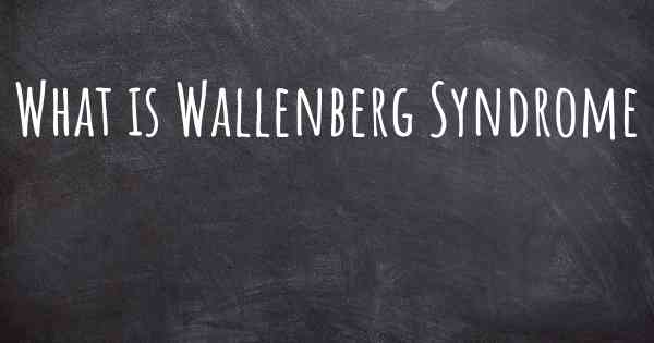 What is Wallenberg Syndrome