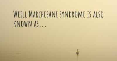 Weill Marchesani syndrome is also known as...