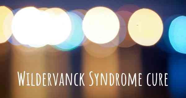 Wildervanck Syndrome cure