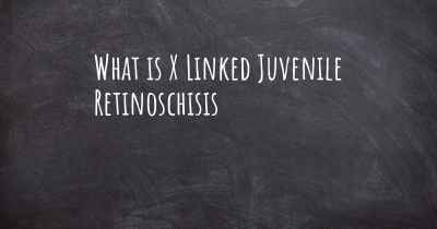 What is X Linked Juvenile Retinoschisis
