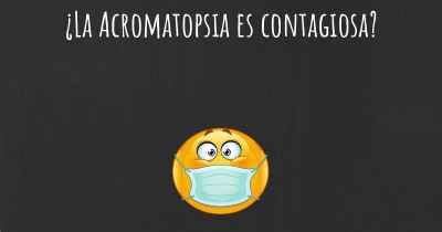 ¿La Acromatopsia es contagiosa?