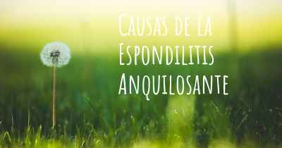 Causas de la Espondilitis Anquilosante