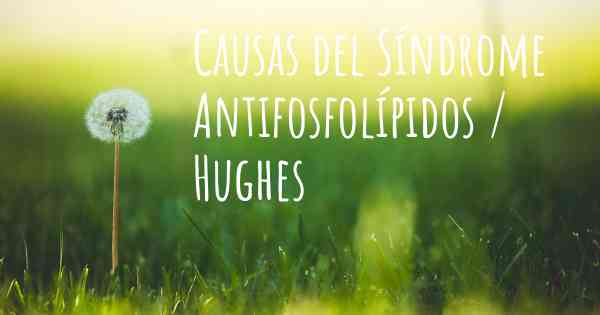 Causas del Síndrome Antifosfolípidos / Hughes
