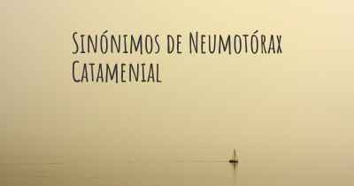 Sinónimos de Neumotórax Catamenial