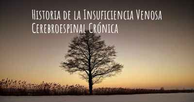 Historia de la Insuficiencia Venosa Cerebroespinal Crónica