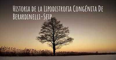 Historia de la Lipodistrofia Congénita De Berardinelli-Seip