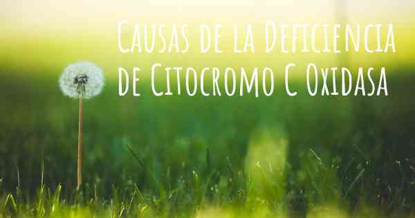 Causas de la Deficiencia de Citocromo C Oxidasa