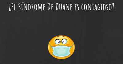 ¿El Síndrome De Duane es contagioso?