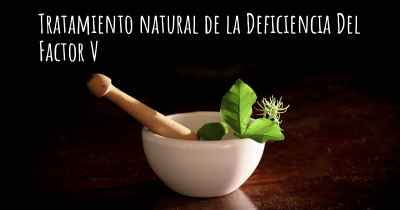 Tratamiento natural de la Deficiencia Del Factor V