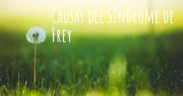 Causas del Síndrome de Frey