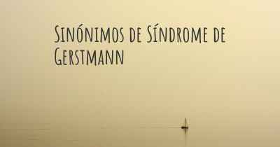 Sinónimos de Síndrome de Gerstmann