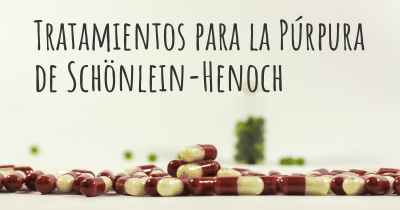 Tratamientos para la Púrpura de Schönlein-Henoch