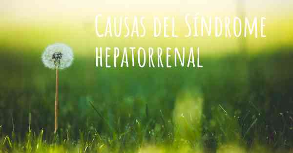 Causas del Síndrome hepatorrenal