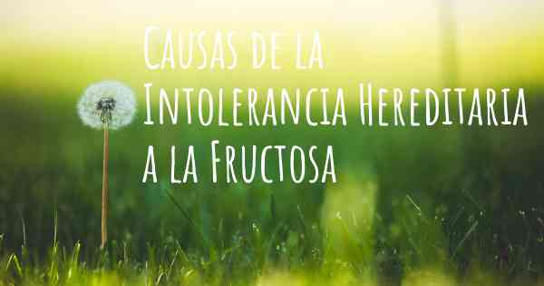 Causas de la Intolerancia Hereditaria a la Fructosa