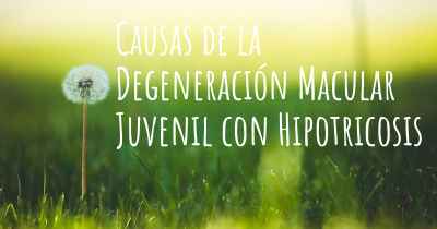 Causas de la Degeneración Macular Juvenil con Hipotricosis