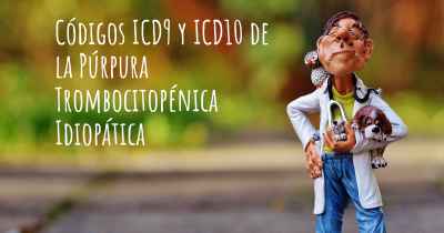 Códigos ICD9 y ICD10 de la Púrpura Trombocitopénica Idiopática