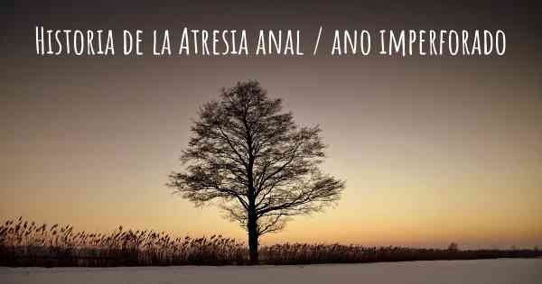 Historia de la Atresia anal / ano imperforado