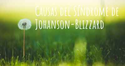 Causas del Síndrome de Johanson-Blizzard