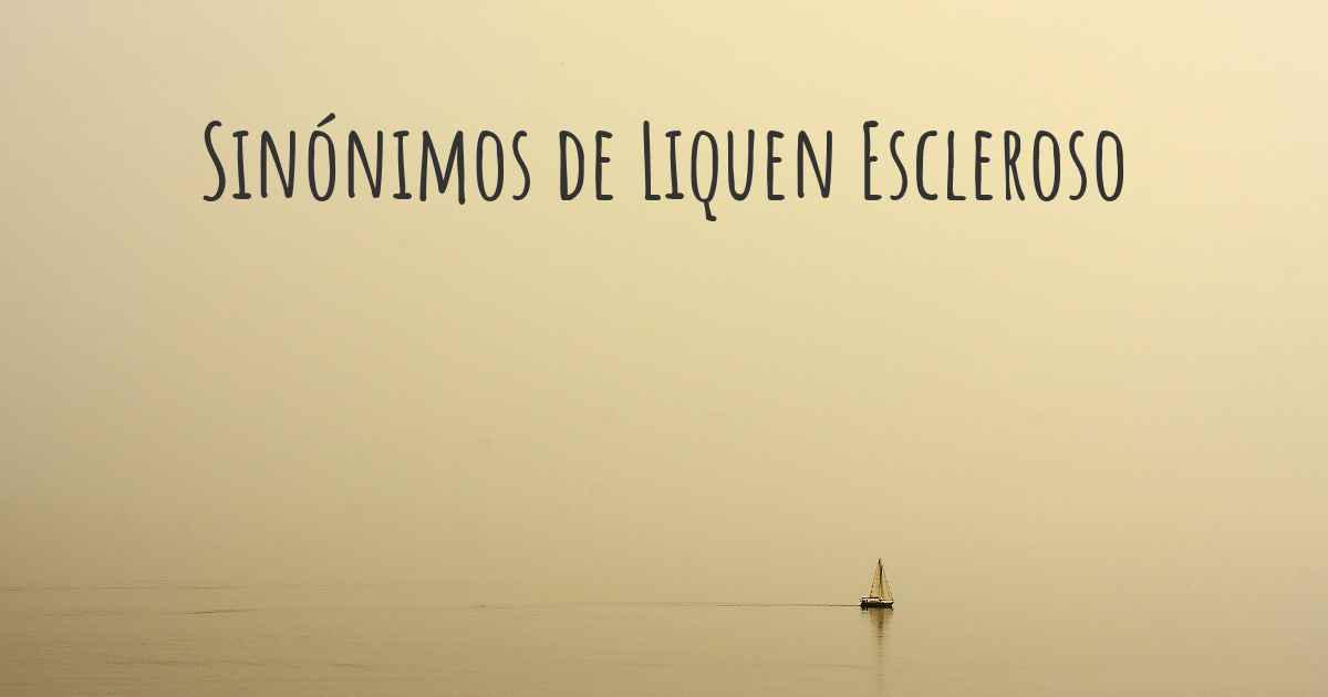 Esperanza De Vida Con Liquen Escleroso