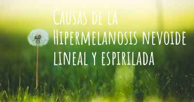 Causas de la Hipermelanosis nevoide lineal y espirilada