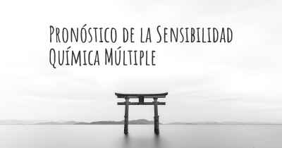 Pronóstico de la Sensibilidad Química Múltiple