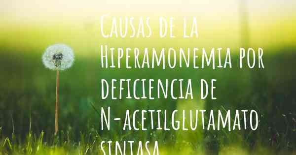 Causas de la Hiperamonemia por deficiencia de N-acetilglutamato sintasa