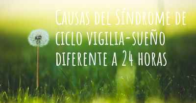 Causas del Síndrome de ciclo vigilia-sueño diferente a 24 horas