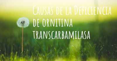 Causas de la Deficiencia de ornitina transcarbamilasa