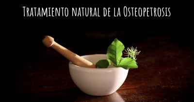 Tratamiento natural de la Osteopetrosis