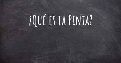 ¿Qué es la Pinta?