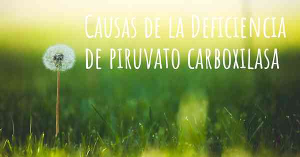 Causas de la Deficiencia de piruvato carboxilasa