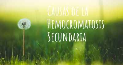Causas de la Hemocromatosis Secundaria