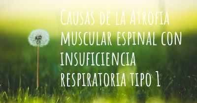 Causas de la Atrofia muscular espinal con insuficiencia respiratoria tipo 1