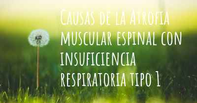 Causas de la Atrofia muscular espinal con insuficiencia respiratoria tipo 1