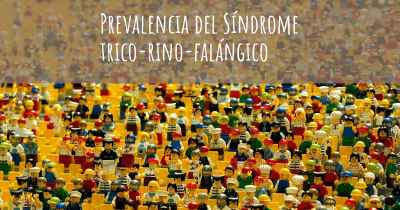 Prevalencia del Síndrome trico-rino-falángico