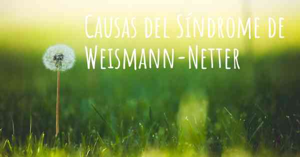 Causas del Síndrome de Weismann-Netter