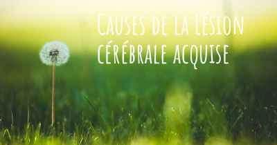 Causes de la Lésion cérébrale acquise