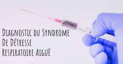 Diagnostic du Syndrome De Détresse Respiratoire Aiguë