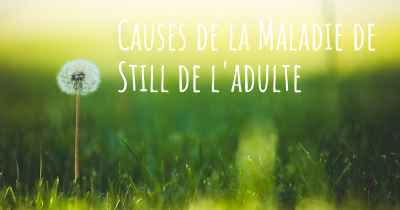 Causes de la Maladie de Still de l'adulte