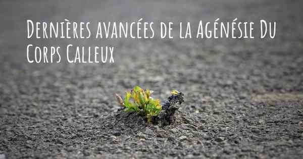 Dernières avancées de la Agénésie Du Corps Calleux