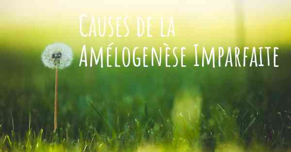 Causes de la Amélogenèse Imparfaite