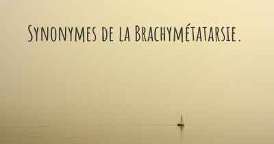 Synonymes de la Brachymétatarsie. 