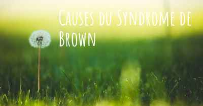 Causes du Syndrome de Brown