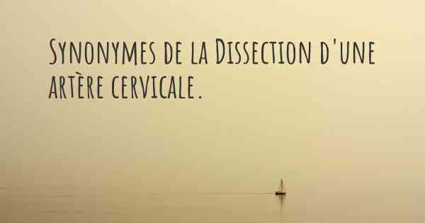 Synonymes de la Dissection d'une artère cervicale. 