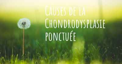 Causes de la Chondrodysplasie ponctuée